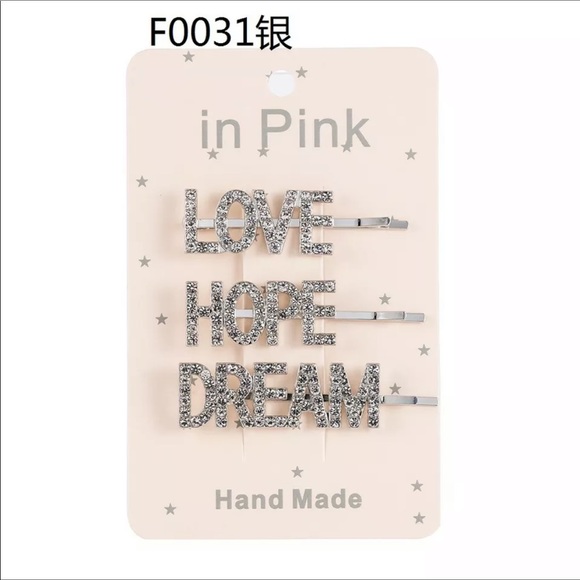 New 3 Pc Set Rhinestone Barrettes - Picture 6 of 16